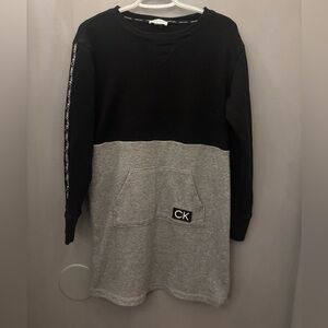 Calvin Klein Black and Gray Dress